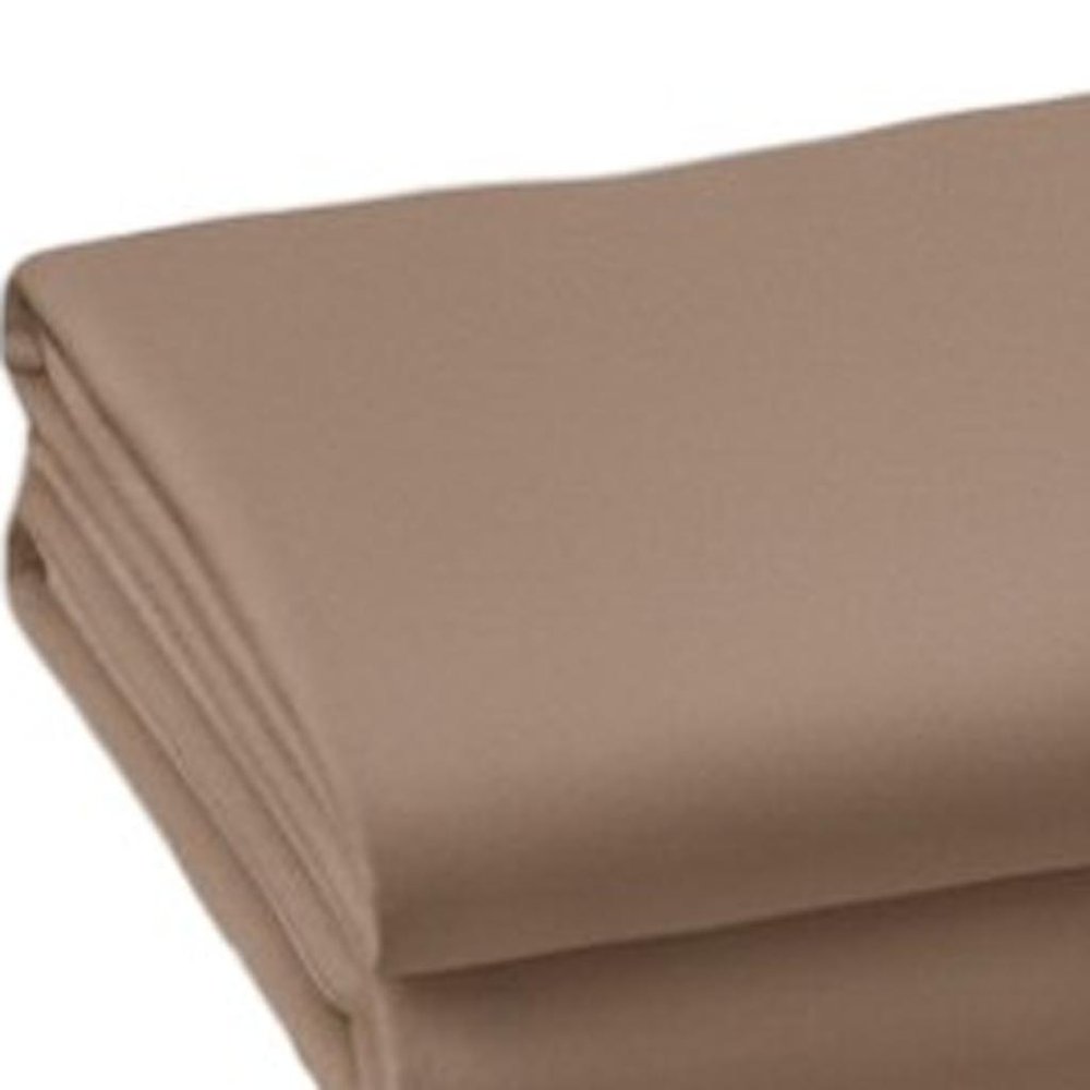 Set of Two Light Brown Cotton Queen Pillowcases — view 9
