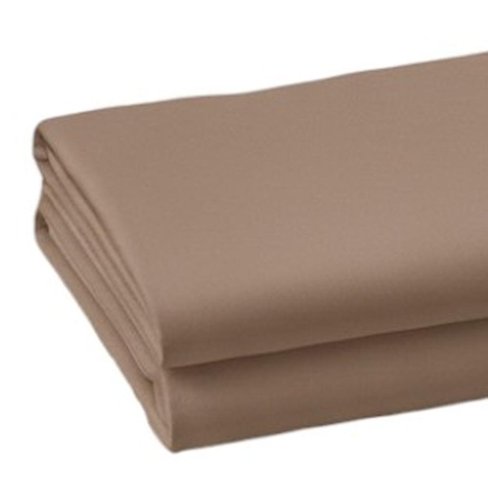 Set of Two Light Brown Cotton Queen Pillowcases — view 6