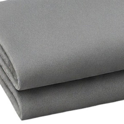 Set of Two Light Gray Cotton King Pillowcases HomeRoots