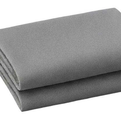 Set of Two Light Gray Cotton King Pillowcases HomeRoots
