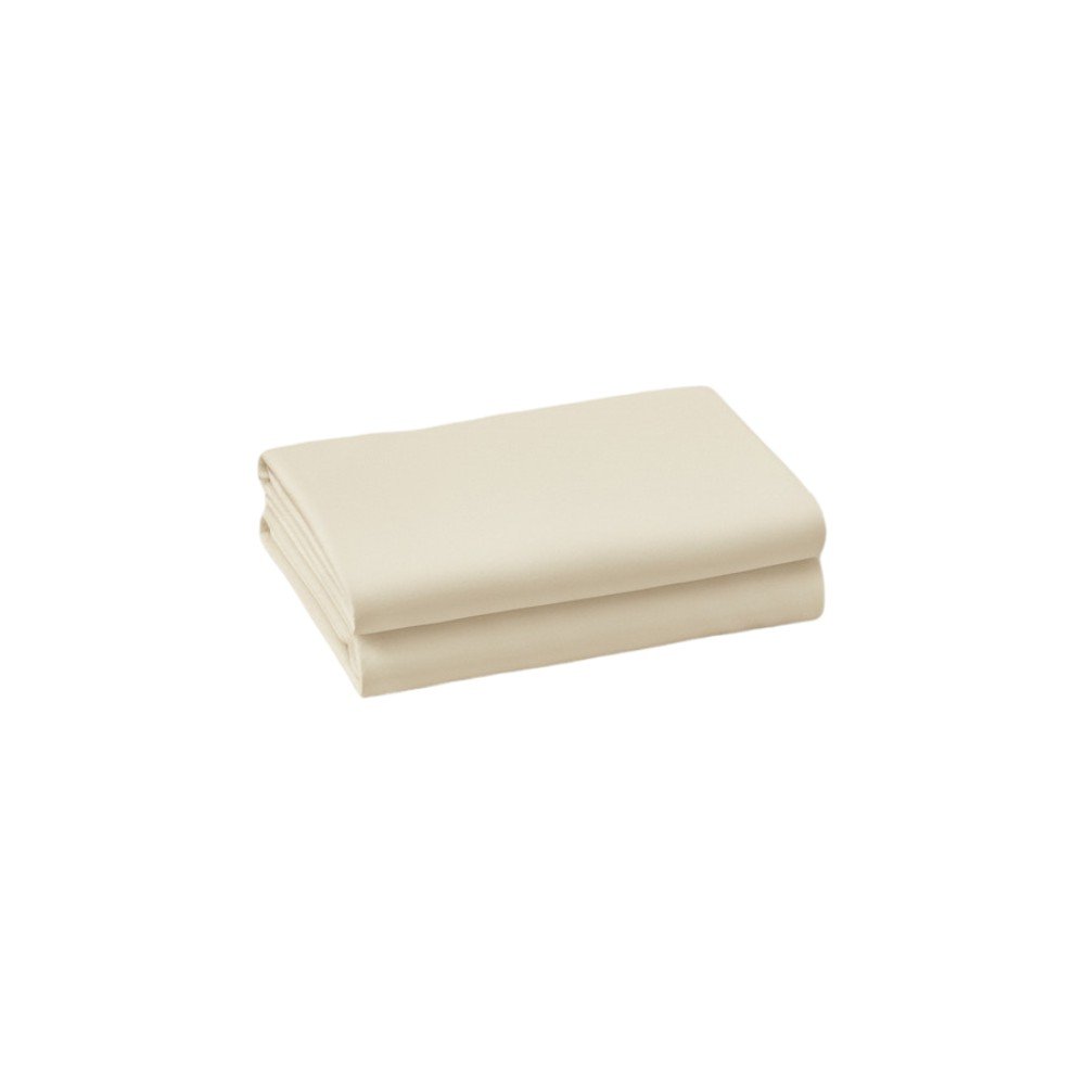 Set of Two Ivory Cotton Queen Pillowcases HomeRoots