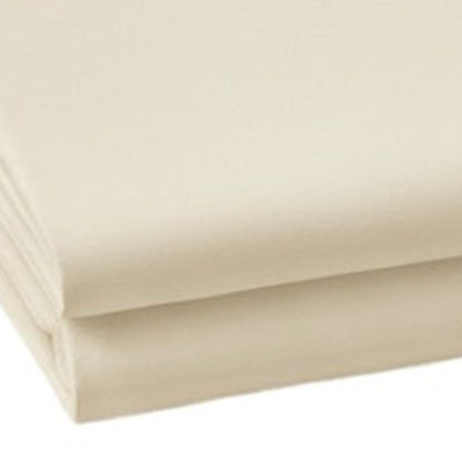Set of Two Ivory Cotton Queen Pillowcases HomeRoots