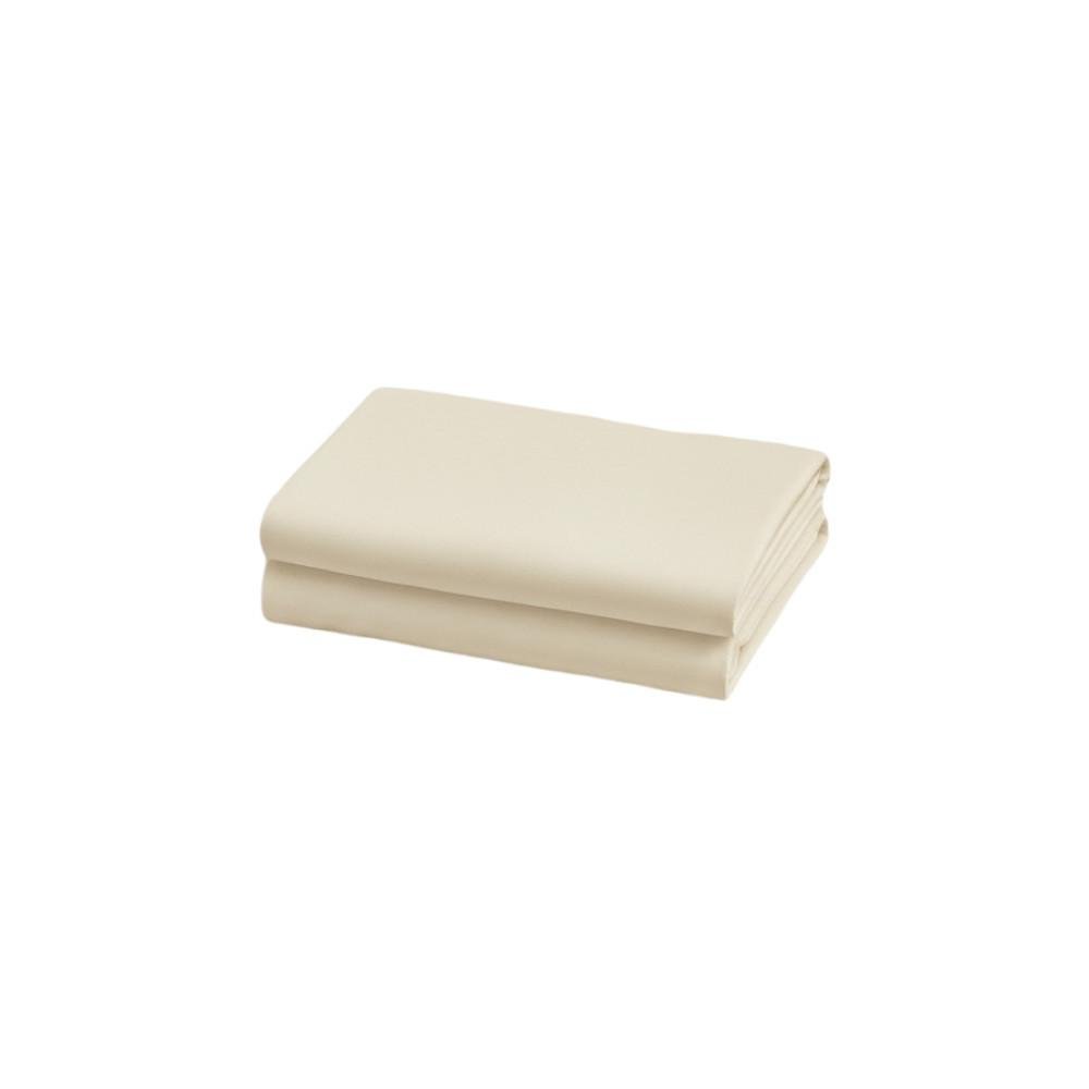 Set of Two Ivory Cotton Queen Pillowcases HomeRoots