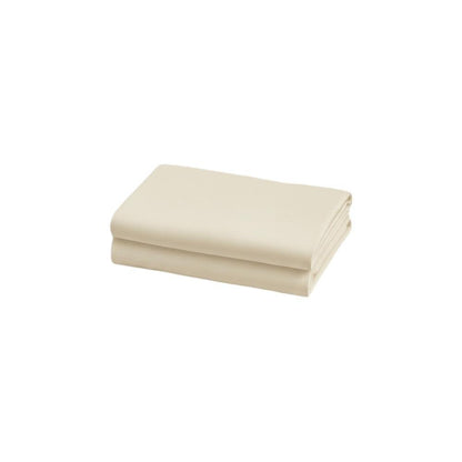 Set of Two Ivory Cotton Queen Pillowcases HomeRoots