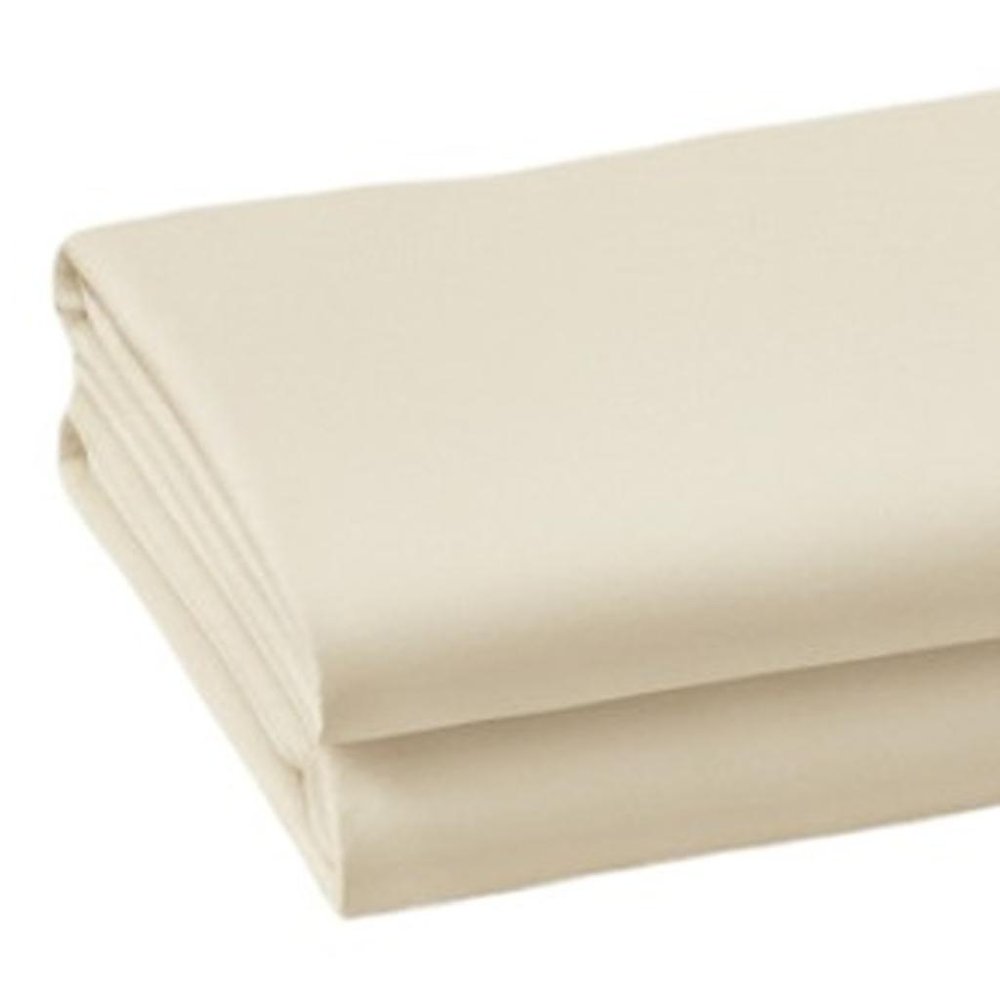 Set of Two Ivory Cotton King Pillowcases HomeRoots