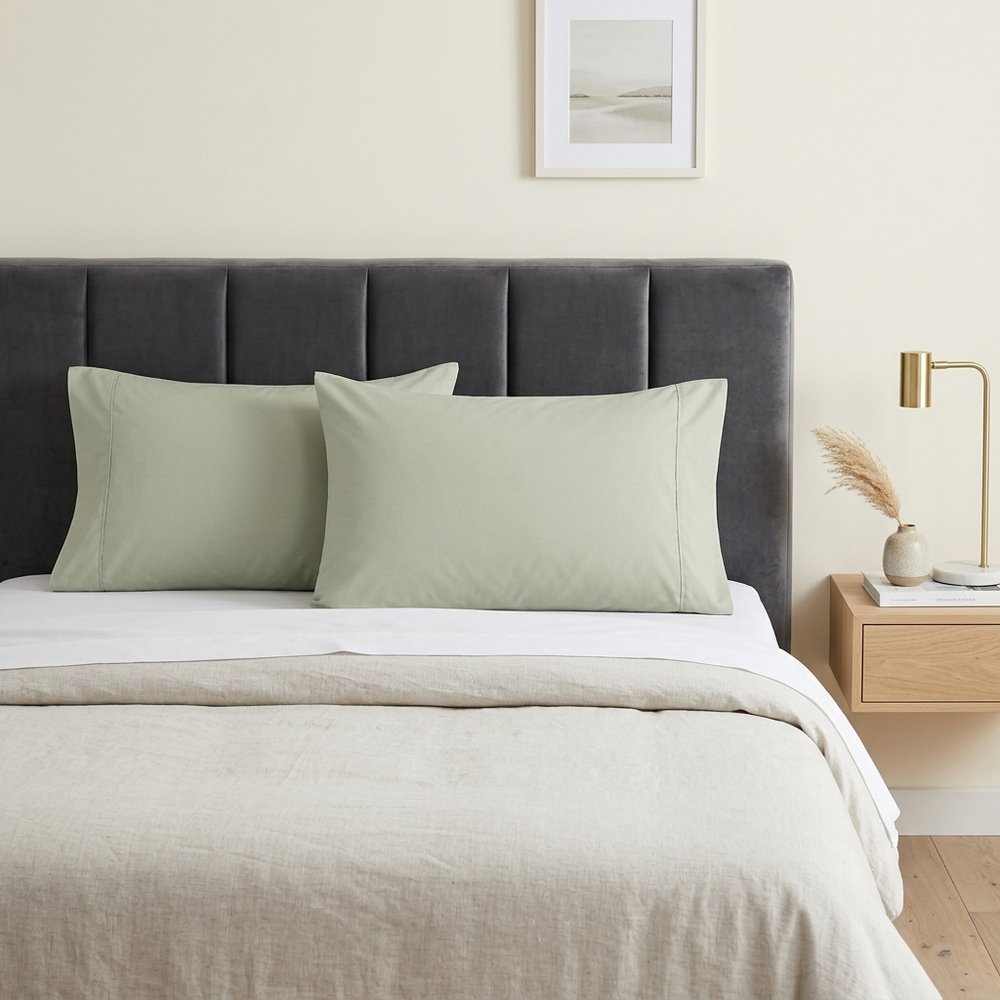 Sage Cotton King Pillowcases HomeRoots