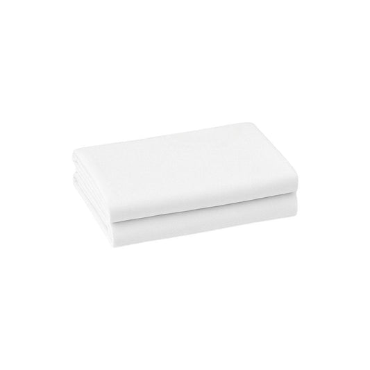 Set of Two White Cotton Queen Pillowcases HomeRoots