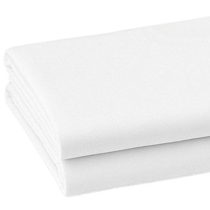 Set of Two White Cotton Queen Pillowcases HomeRoots