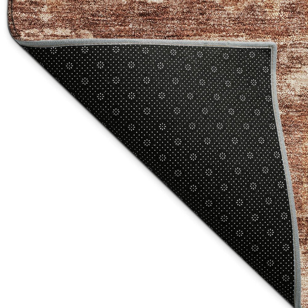 10' X 14' Rust And Beige Medallion Washable Indoor Outdoor Area Rug — view 2