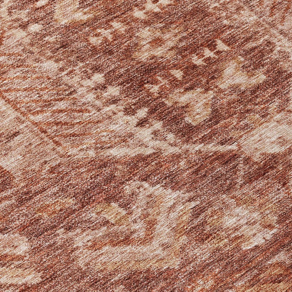 10' X 14' Rust And Beige Medallion Washable Indoor Outdoor Area Rug HomeRoots
