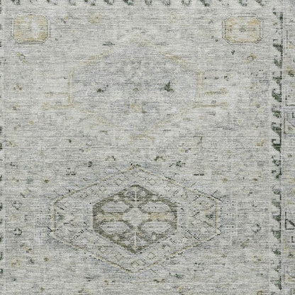 5' X 8' Taupe And Beige Medallion Washable Indoor Outdoor Area Rug HomeRoots