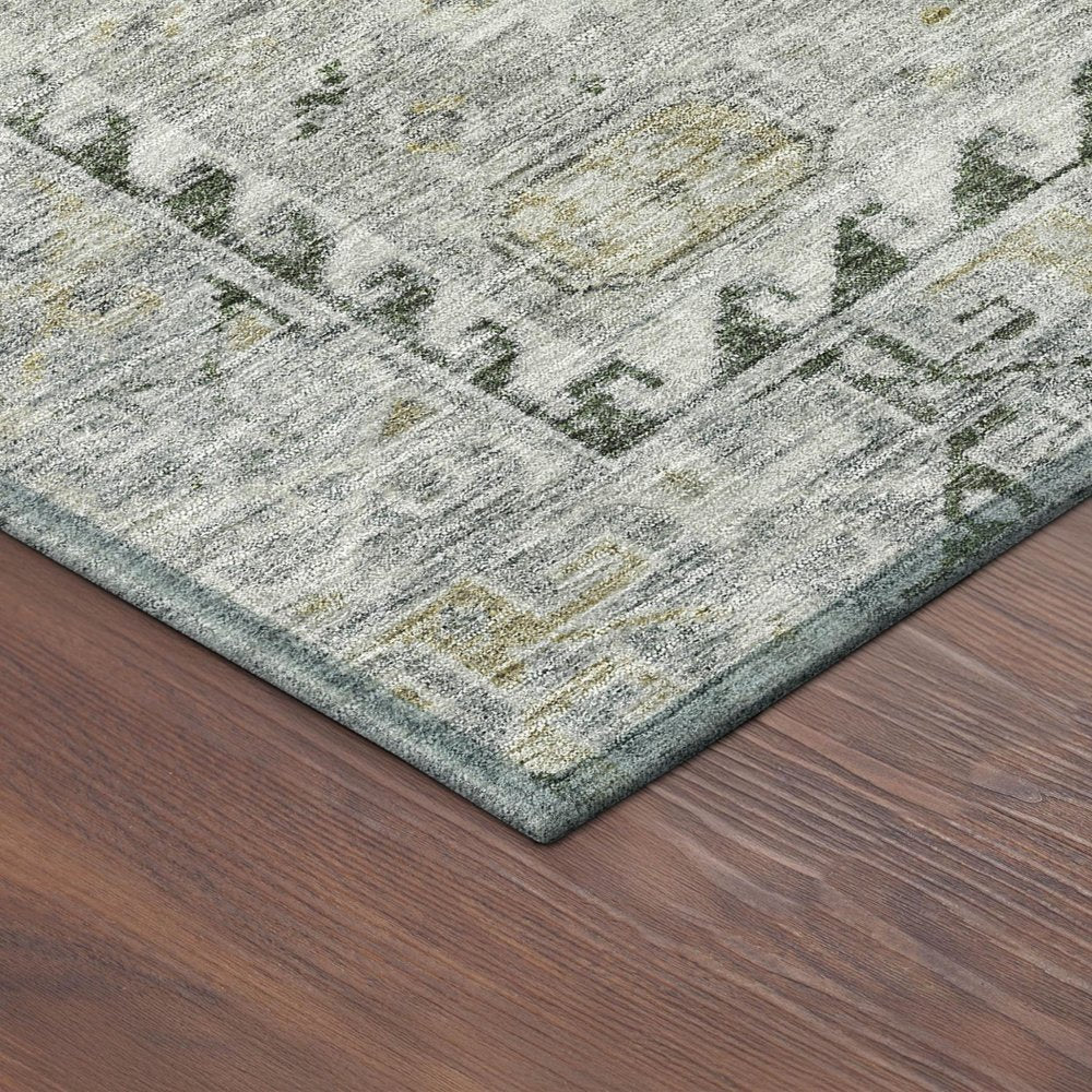9' X 12' Taupe And Beige Medallion Washable Indoor Outdoor Area Rug HomeRoots
