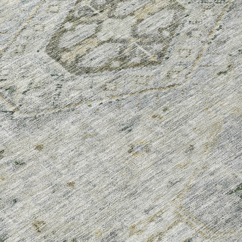 9' X 12' Taupe And Beige Medallion Washable Indoor Outdoor Area Rug HomeRoots