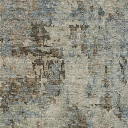 8' X 10' Beige Gray And Chocolate Abstract Washable Indoor Outdoor Area Rug HomeRoots