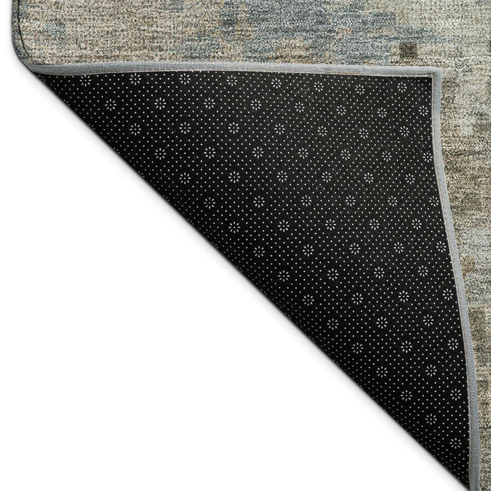 8' X 10' Beige Gray And Chocolate Abstract Washable Indoor Outdoor Area Rug HomeRoots