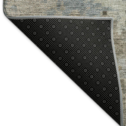 8' X 10' Beige Gray And Chocolate Abstract Washable Indoor Outdoor Area Rug HomeRoots