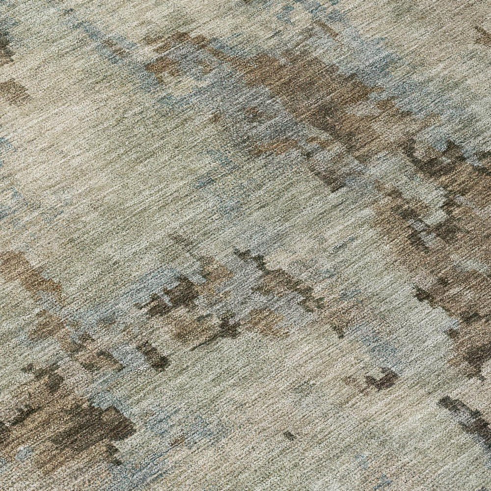 8' X 10' Beige Gray And Chocolate Abstract Washable Indoor Outdoor Area Rug HomeRoots