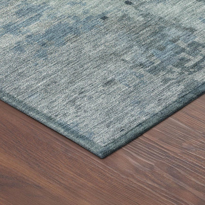 3' X 5' Blue And Gray Abstract Washable Indoor Outdoor Area Rug HomeRoots