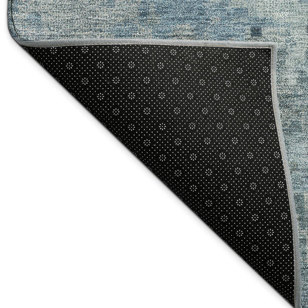 8' X 10' Blue And Gray Abstract Washable Indoor Outdoor Area Rug HomeRoots