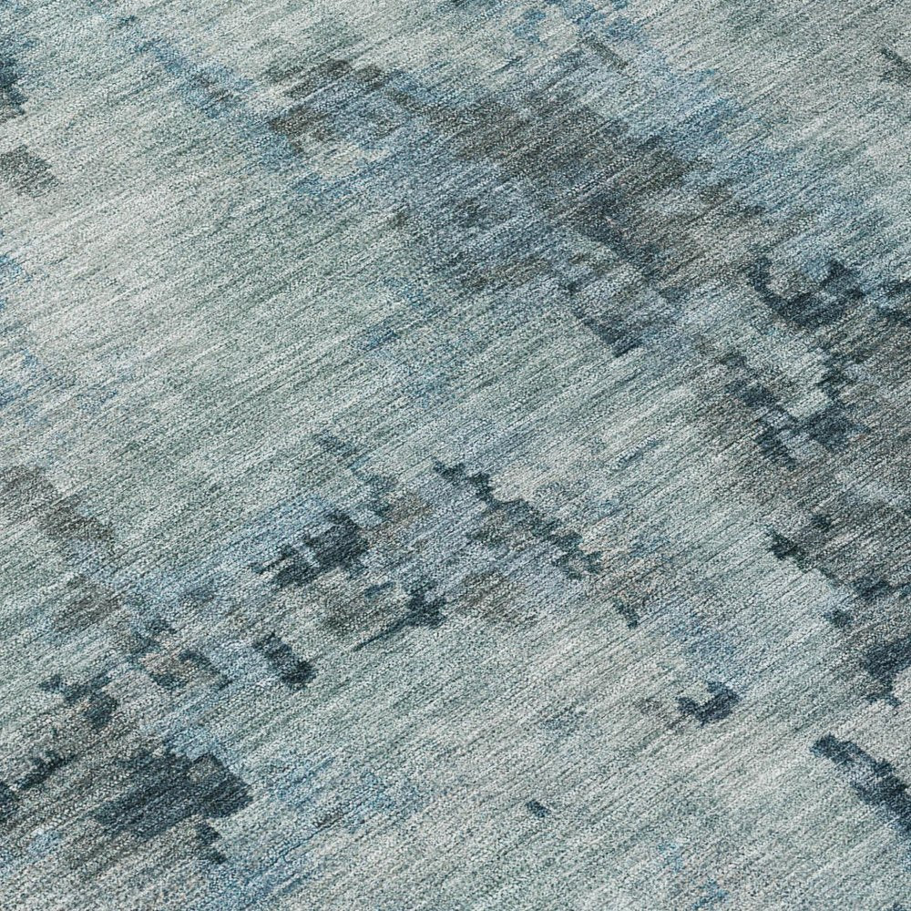 10' X 14' Blue And Gray Abstract Washable Indoor Outdoor Area Rug — view 4