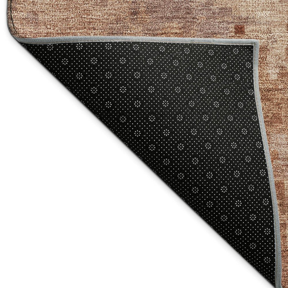 10' X 14' Copper And Coral Abstract Washable Indoor Outdoor Area Rug HomeRoots