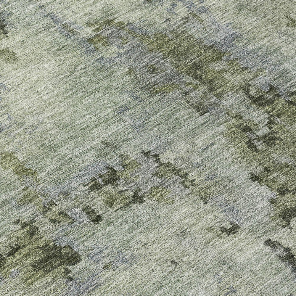 8' X 10' Green And Gray Abstract Washable Indoor Outdoor Area Rug HomeRoots