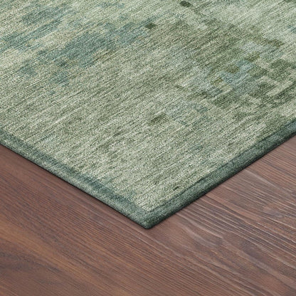 3' X 5' Sage And Teal Blue Abstract Washable Indoor Outdoor Area Rug HomeRoots