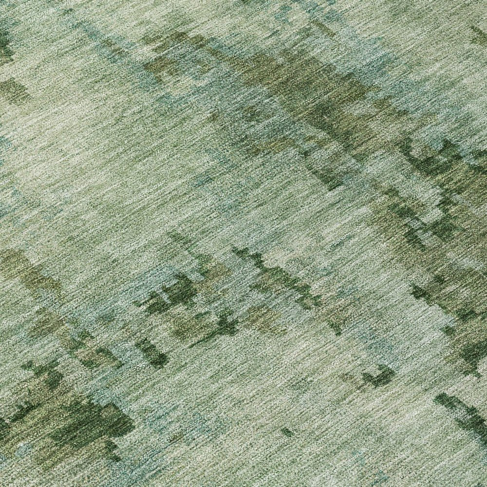 5' X 8' Sage And Teal Blue Abstract Washable Indoor Outdoor Area Rug HomeRoots