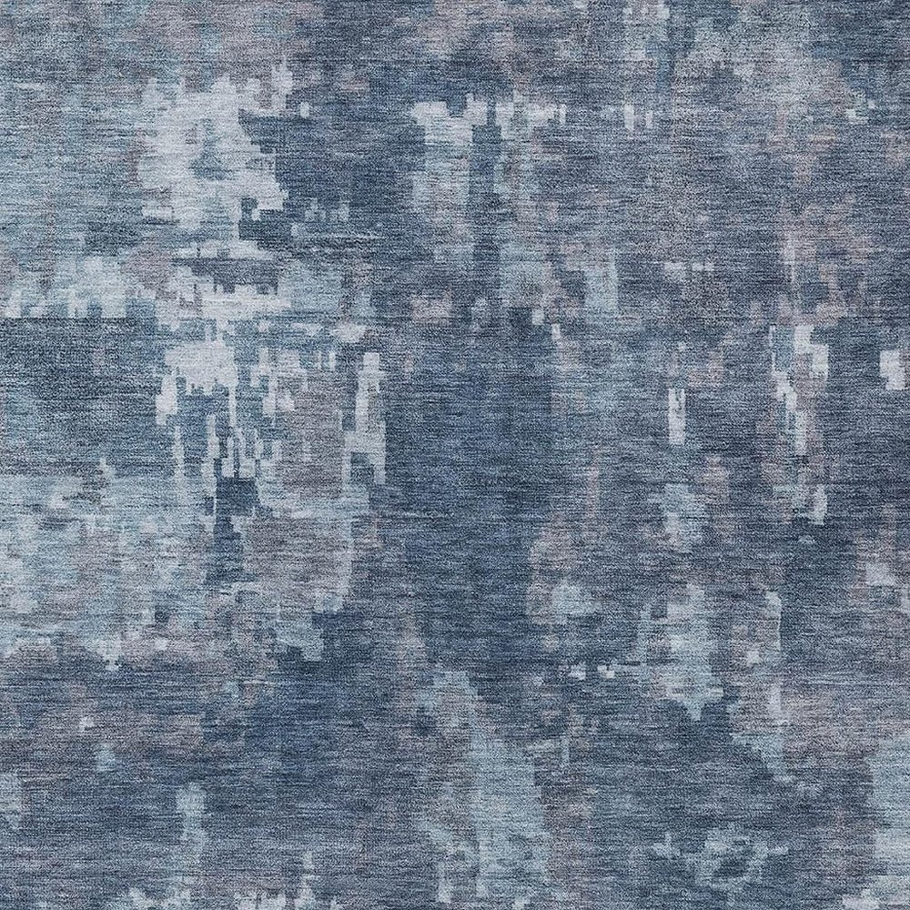 8' X 10' Blue And Ivory Abstract Washable Indoor Outdoor Area Rug HomeRoots