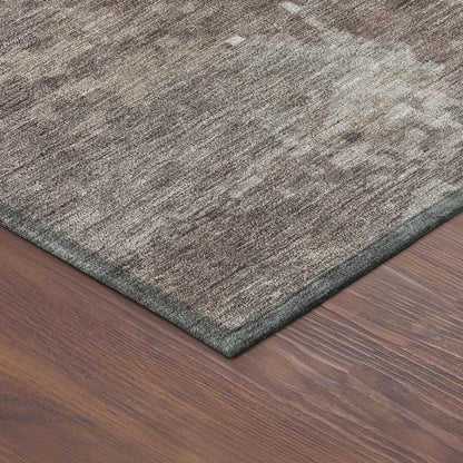 8' X 10' Brown And Ivory Abstract Washable Indoor Outdoor Area Rug HomeRoots