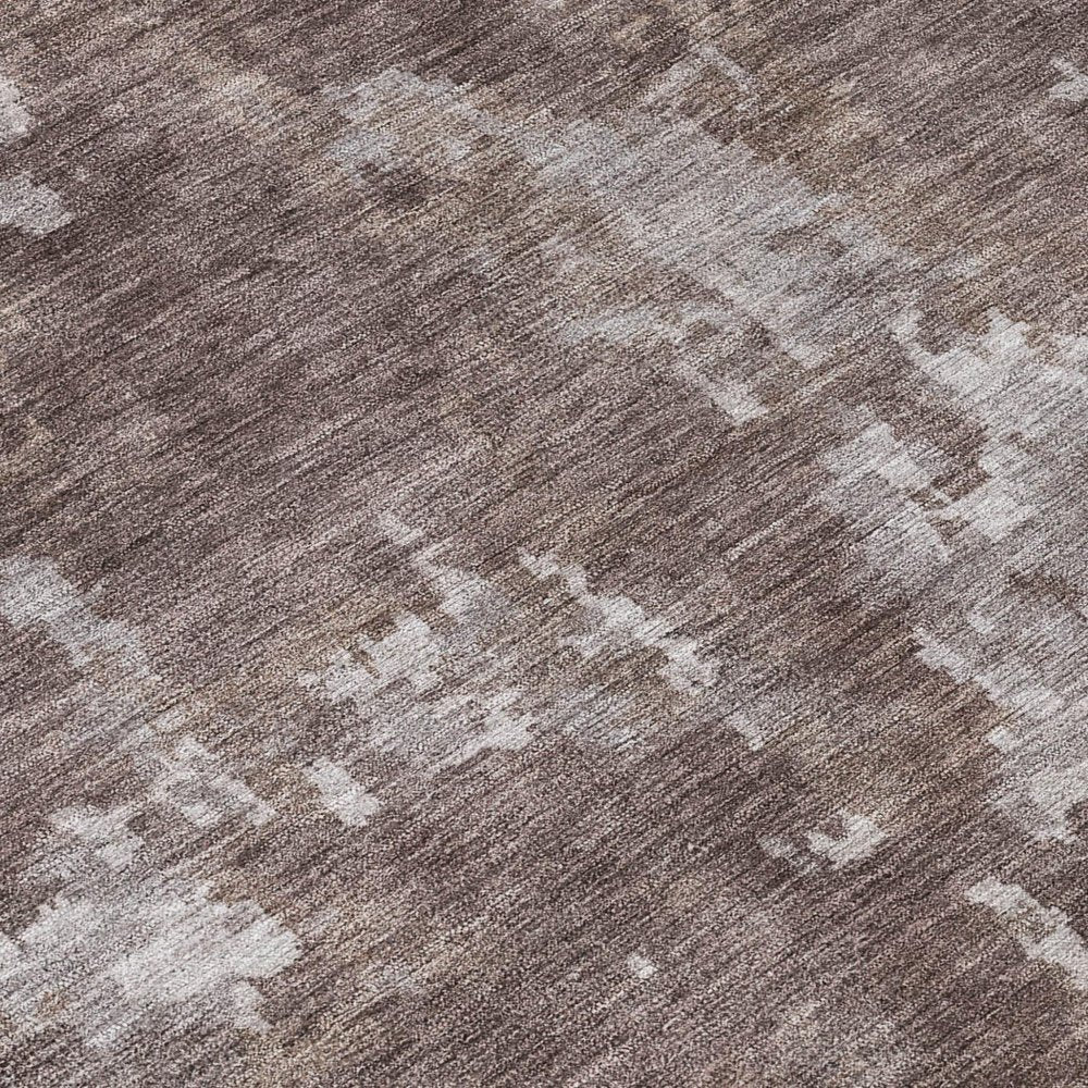 8' X 10' Brown And Ivory Abstract Washable Indoor Outdoor Area Rug — view 3