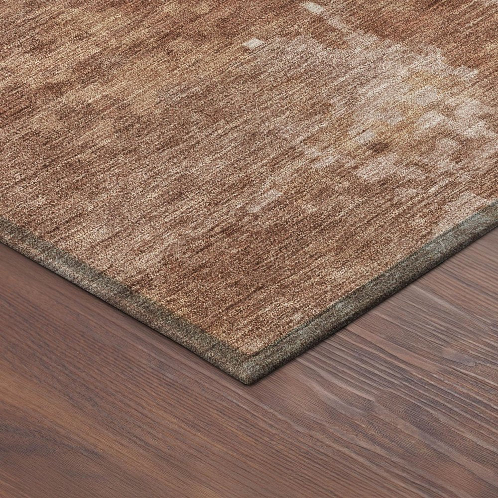 8' X 10' Copper And Ivory Abstract Washable Indoor Outdoor Area Rug HomeRoots