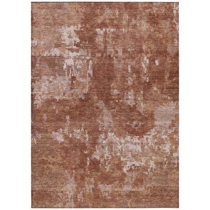 9' X 12' Copper And Ivory Abstract Washable Indoor Outdoor Area Rug HomeRoots