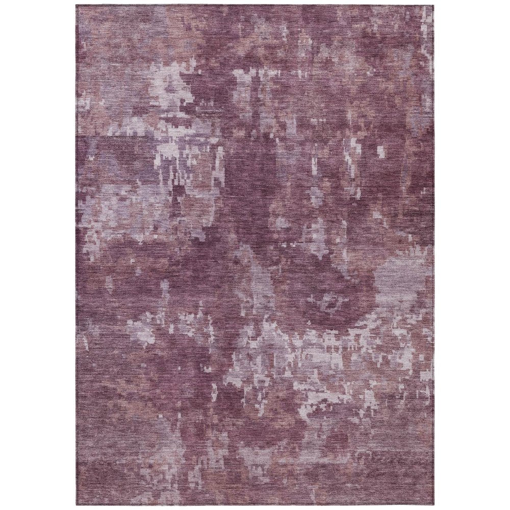 3' X 5' Merlot And Gray Abstract Washable Indoor Outdoor Area Rug HomeRoots