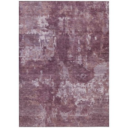 3' X 5' Merlot And Gray Abstract Washable Indoor Outdoor Area Rug HomeRoots