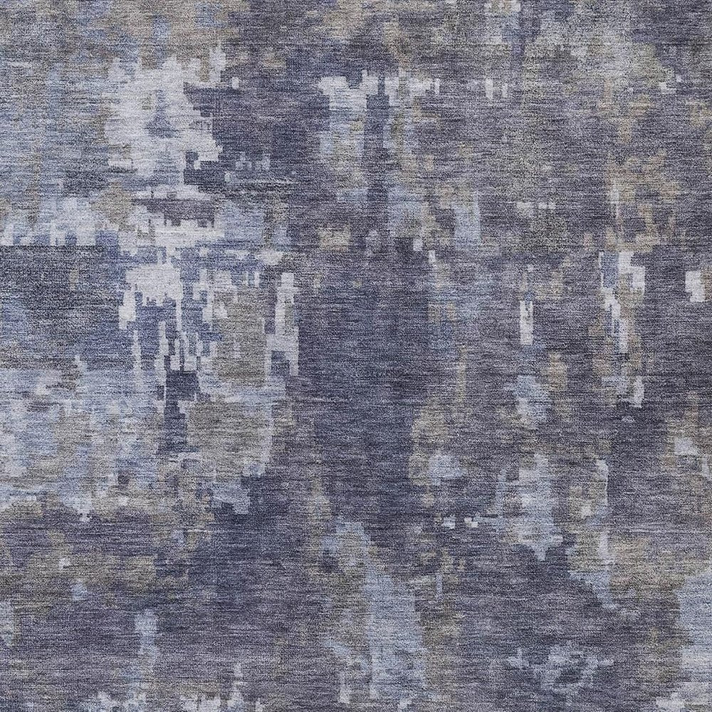 3' X 5' Plum And Ivory Abstract Washable Indoor Outdoor Area Rug — view 5