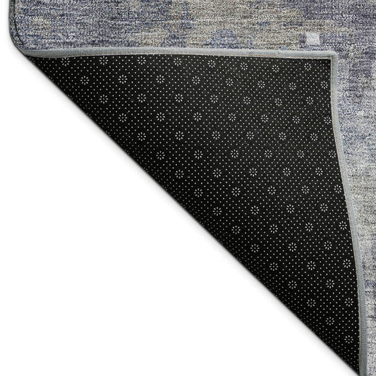 3' X 5' Plum And Ivory Abstract Washable Indoor Outdoor Area Rug