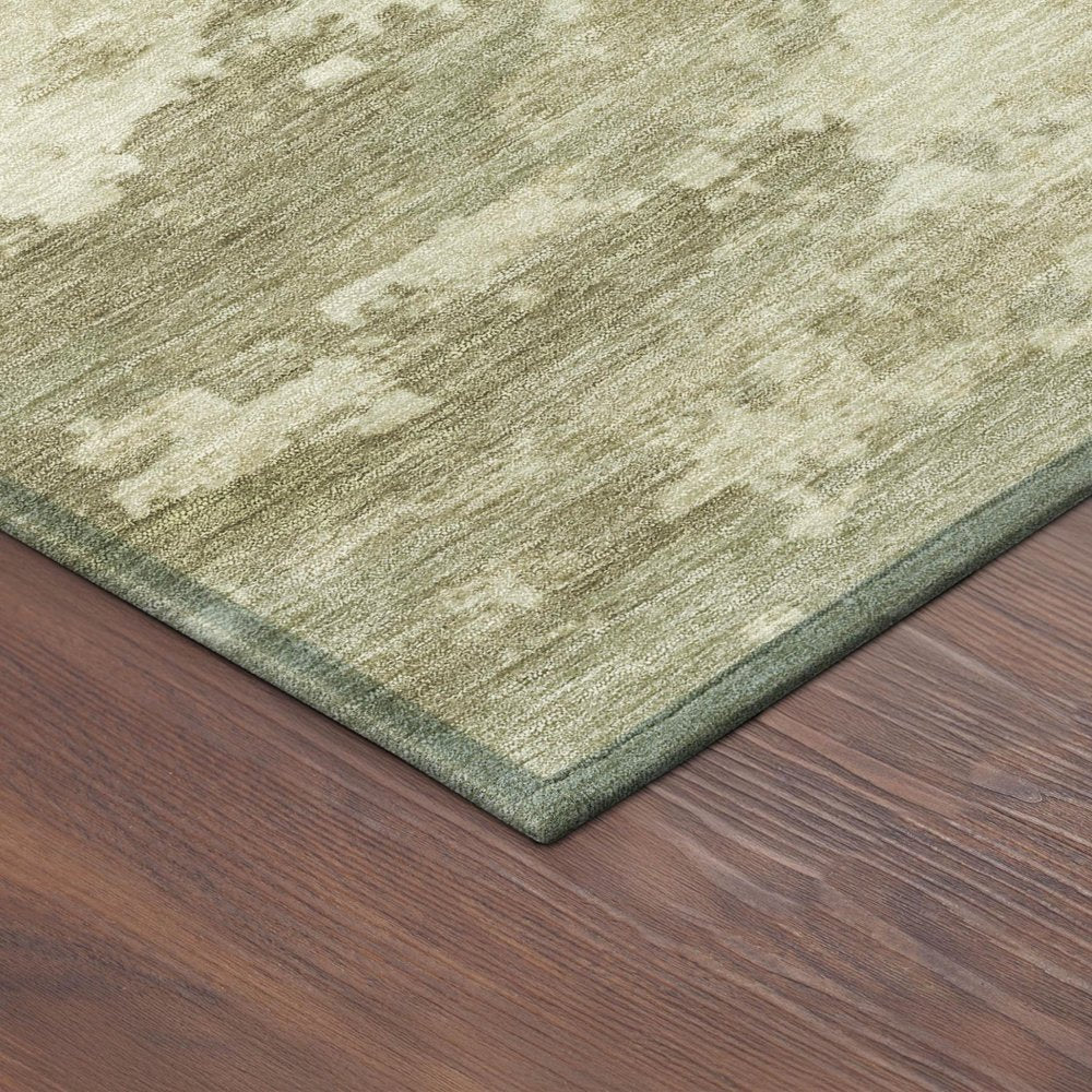 3' X 5' Sage Ivory And Gold Abstract Washable Indoor Outdoor Area Rug — view 3