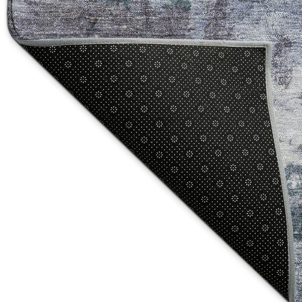 3' X 5' Blue And Gray Abstract Washable Indoor Outdoor Area Rug HomeRoots