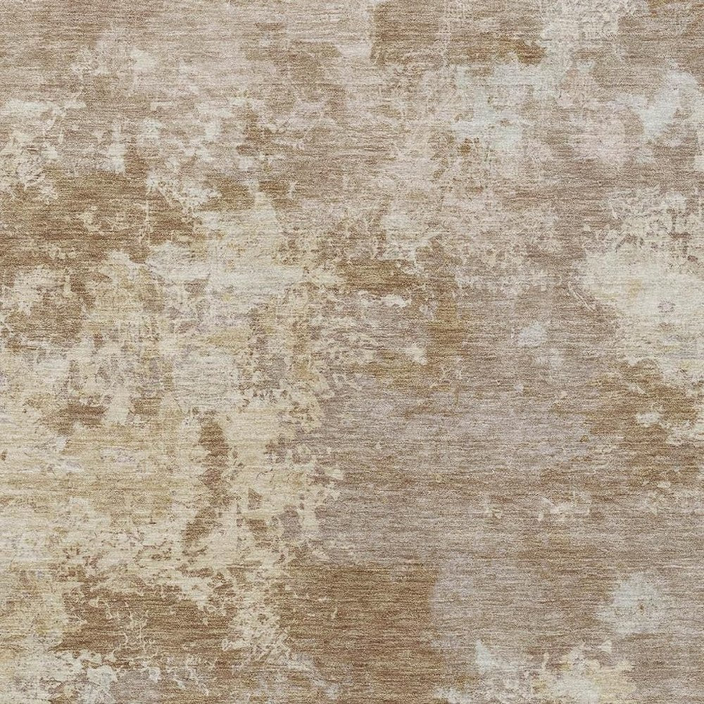 8' X 10' Brown And Beige Abstract Washable Indoor Outdoor Area Rug HomeRoots