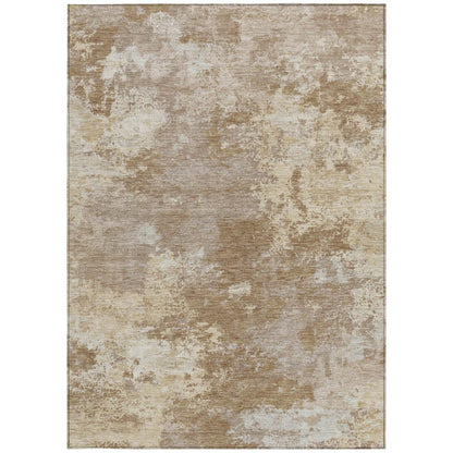 9' X 12' Brown And Beige Abstract Washable Indoor Outdoor Area Rug HomeRoots
