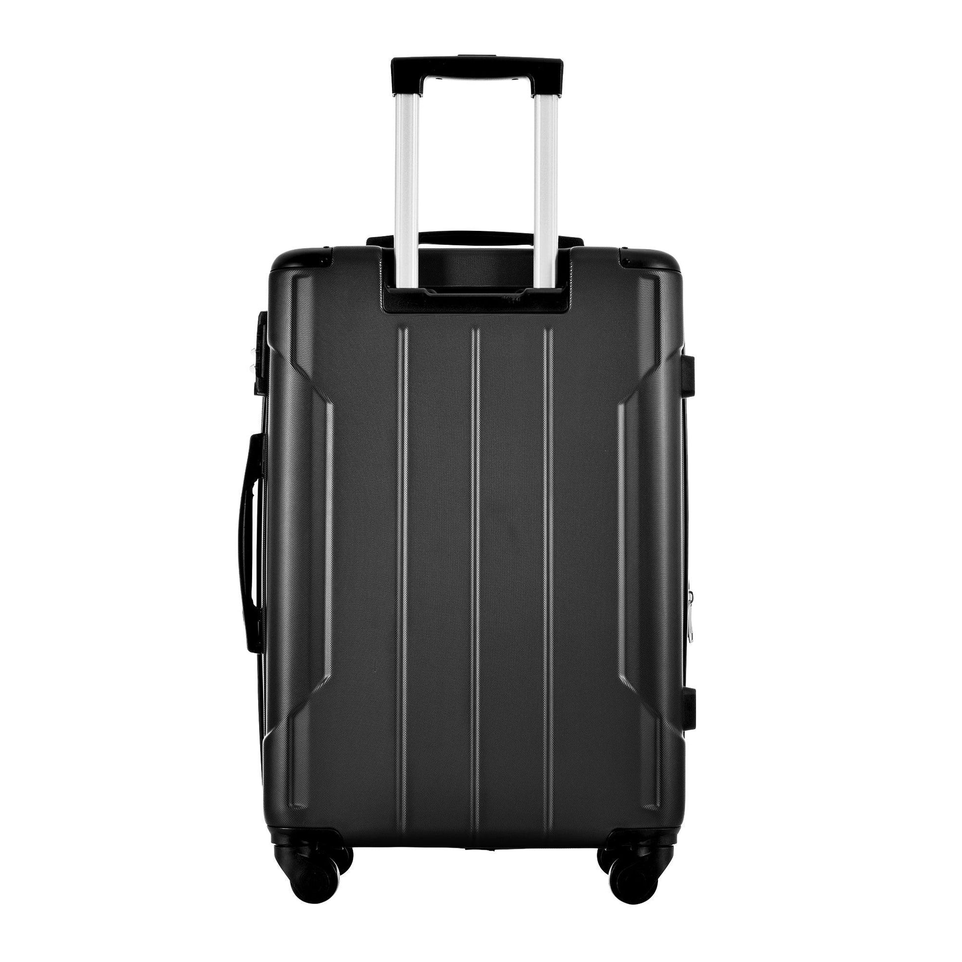 Hardshell Luggage Spinner Suitcase with TSA Lock Lightweight 20'' (Single Luggage) Black + ABS + 20 Inch Carry On - FurniFindUSA