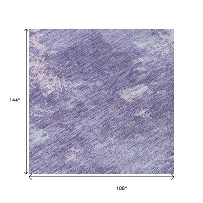 9' X 12' Plum And Gray Abstract Washable Indoor Outdoor Area Rug HomeRoots