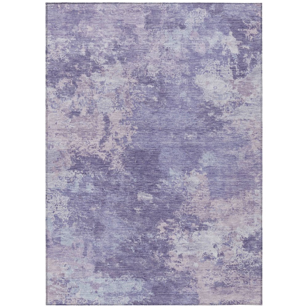 9' X 12' Plum And Gray Abstract Washable Indoor Outdoor Area Rug HomeRoots