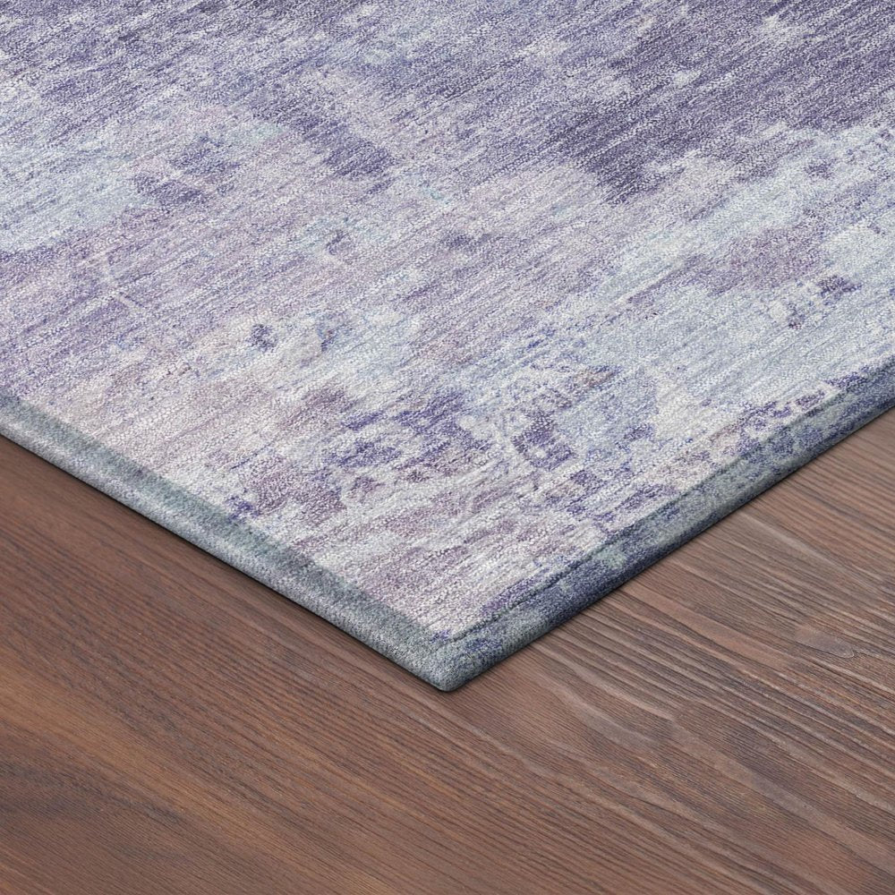 9' X 12' Plum And Gray Abstract Washable Indoor Outdoor Area Rug HomeRoots