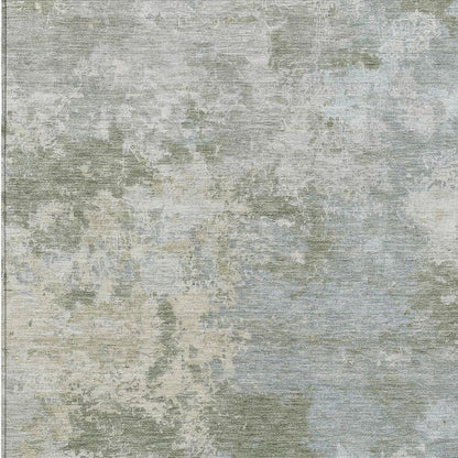 5' X 8' Sage And Gray Abstract Washable Indoor Outdoor Area Rug HomeRoots