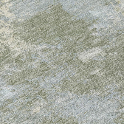 8' X 10' Sage And Gray Abstract Washable Indoor Outdoor Area Rug HomeRoots