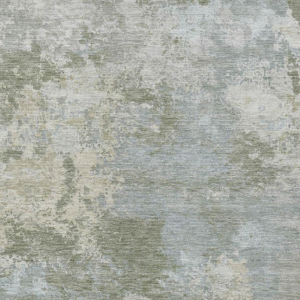 10' X 14' Sage And Gray Abstract Washable Indoor Outdoor Area Rug HomeRoots