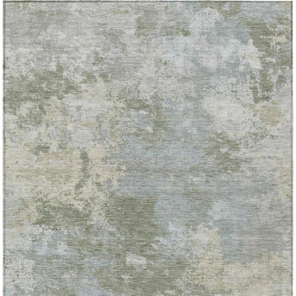 10' X 14' Sage And Gray Abstract Washable Indoor Outdoor Area Rug HomeRoots