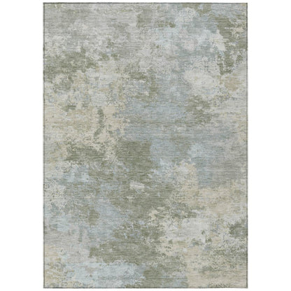 10' X 14' Sage And Gray Abstract Washable Indoor Outdoor Area Rug HomeRoots